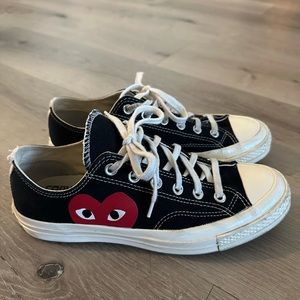 Converse x Comme Des Garçons Black Low Tops